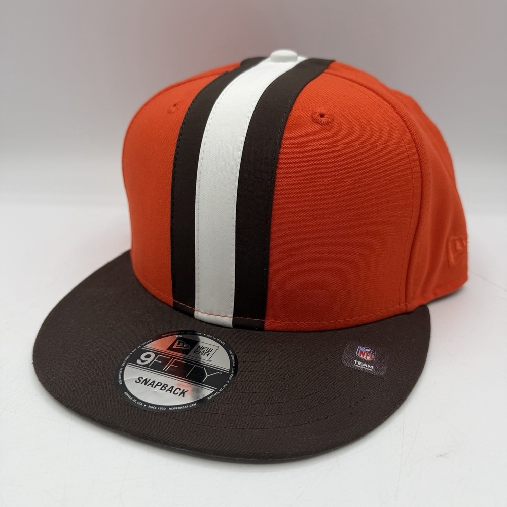 New Era 9Fifty Cleveland Browns Helmet Hat‎ Cap Snapback Orange NFL Retro NWT